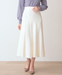 Nohea（ノヘア）の「縦柄＊地柄　裾メロー風 ニット ロングフレアー（スカート）」