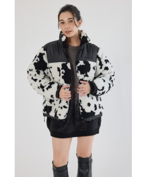 RODEO CROWNS WIDE BOWL（ロデオクラウンズワイドボウル）の「切り替えボアロゴジャケット（その他アウター・レディース・オフホワイト/カーキ/ブラック/ブラック系その他・FREE）」の17枚目の写真