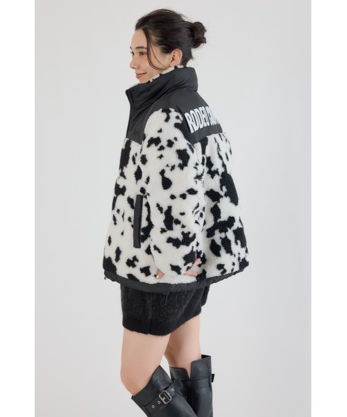 RODEO CROWNS WIDE BOWL（ロデオクラウンズワイドボウル）の「切り替えボアロゴジャケット（その他アウター・レディース・オフホワイト/カーキ/ブラック/ブラック系その他・FREE）」の19枚目の写真