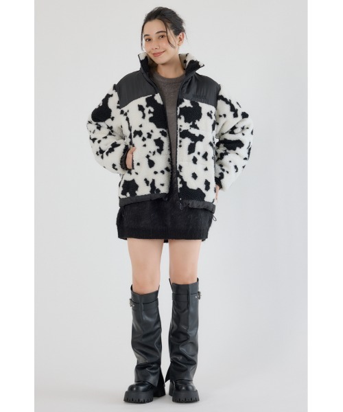 RODEO CROWNS WIDE BOWL（ロデオクラウンズワイドボウル）の「切り替えボアロゴジャケット（その他アウター・レディース・オフホワイト/カーキ/ブラック/ブラック系その他・FREE）」の21枚目の写真