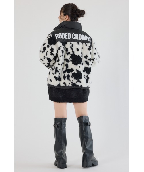 RODEO CROWNS WIDE BOWL（ロデオクラウンズワイドボウル）の「切り替えボアロゴジャケット（その他アウター・レディース・オフホワイト/カーキ/ブラック/ブラック系その他・FREE）」の22枚目の写真