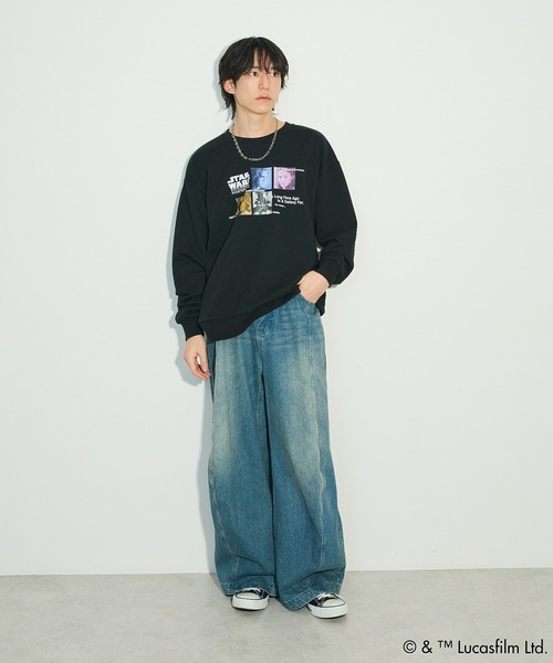 STAR WARS（スターウォーズ）の「STAR WARS/プリントスウェット（スウェット・レディース・ブラック/ホワイト系その他・FREE）」の4枚目の写真