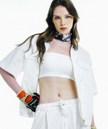 COME（シーオーエムイー）の「[UNISEX] C.O.M.E Mechanic Short Sleeve Work Jacket (White)（その他アウター）」