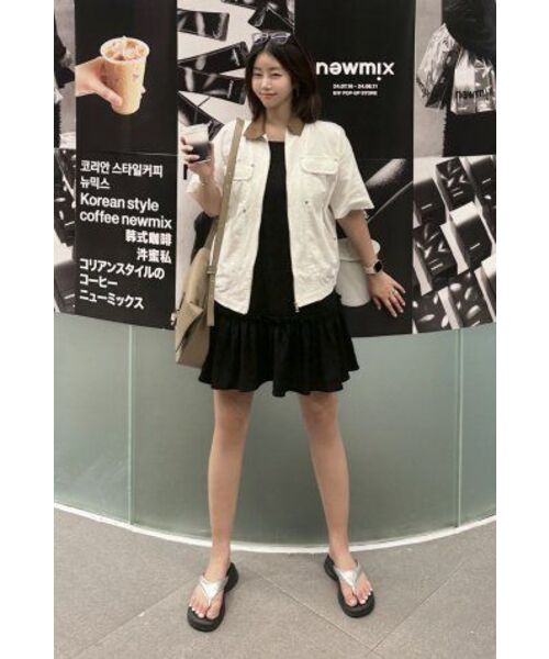 COME（シーオーエムイー）の「[UNISEX] C.O.M.E Mechanic Short Sleeve Work Jacket (White)（その他アウター・レディース・その他・1(M)/2(L)）」の7枚目の写真