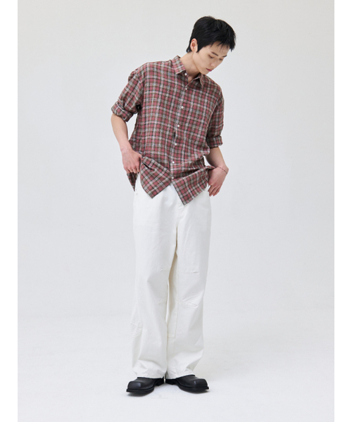 AKECII(アケシ)の「タマウォッシュドコットンパンツ-クリーム(その他パンツ・メンズ・その他・SMALL/MEDIUM/LARGE)」の2枚目の写真