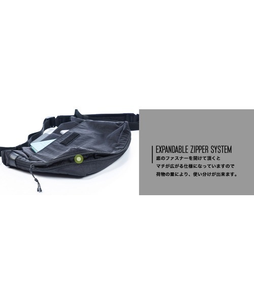 emonique(エモニーク)の「UNION6 クロスバッグ WIDE6 Crossbag(ショルダーバッグ・メンズ・ブラック/グレー・FREE)」の22枚目の写真