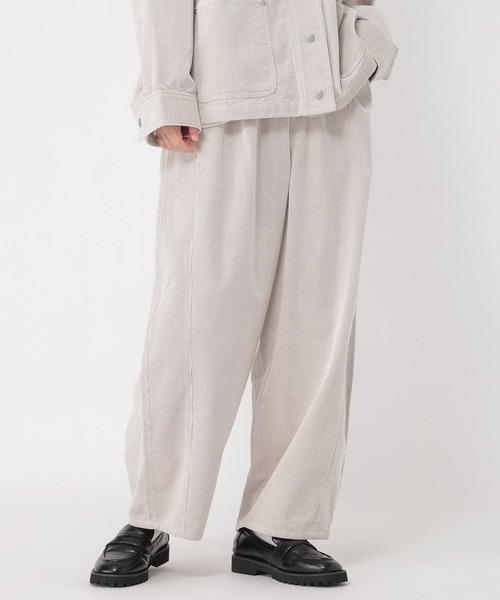 studio CLIP（スタディオクリップ）の「先染めコーデュロイパンツ[プチサイズあり]（その他パンツ・レディース・グレー/サックスブルー/ライトグレー・PF/FREE）」の5枚目の写真