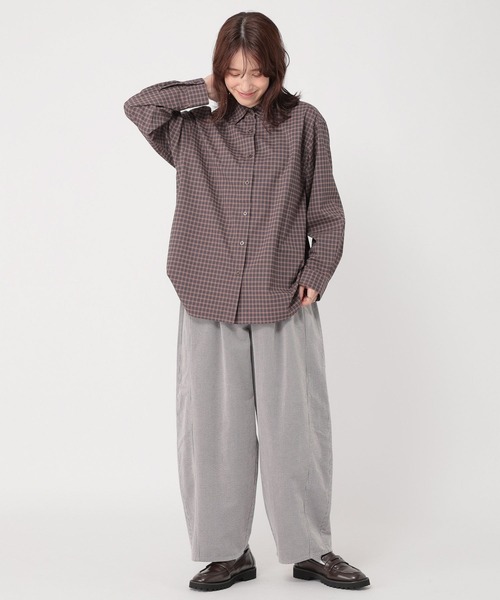 studio CLIP（スタディオクリップ）の「先染めコーデュロイパンツ[プチサイズあり]（その他パンツ・レディース・グレー/サックスブルー/ライトグレー・PF/FREE）」の10枚目の写真