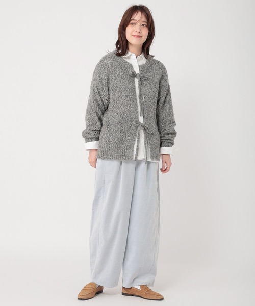 studio CLIP（スタディオクリップ）の「先染めコーデュロイパンツ[プチサイズあり]（その他パンツ・レディース・グレー/サックスブルー/ライトグレー・PF/FREE）」の14枚目の写真