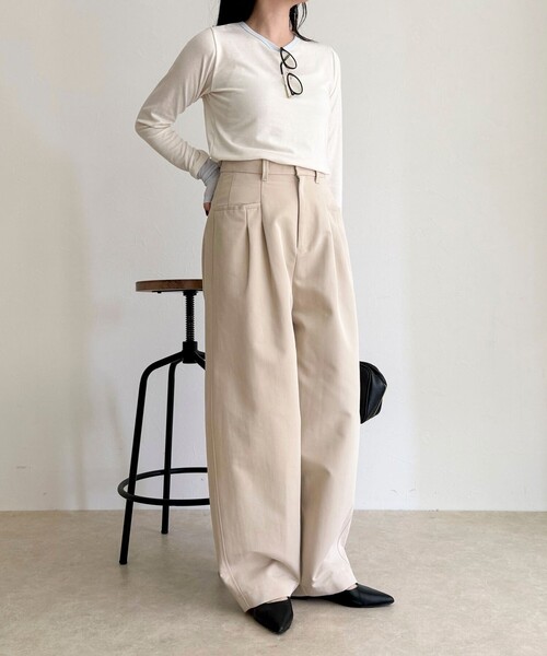 fredy emue(フレディエミュ)の「デザインポケットチノパンツ(チノパンツ・レディース・ブラック/ベージュ・36/38)」の9枚目の写真