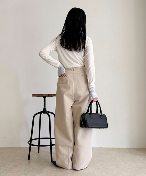 fredy emue(フレディエミュ)の「デザインポケットチノパンツ(チノパンツ・レディース・ブラック/ベージュ・36/38)」の10枚目の写真