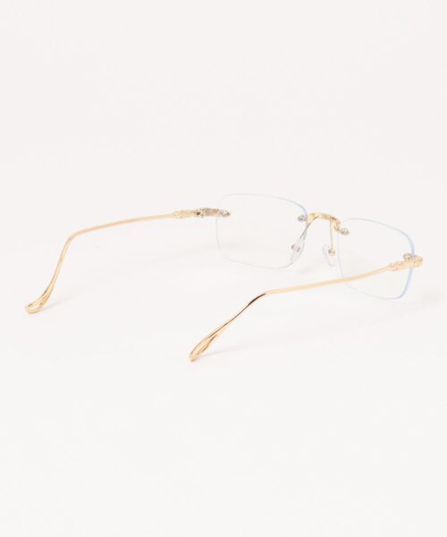 urge select】Y2K リムレス クリアレンズ 伊達メガネ【スクエア