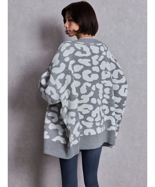 GYDA（ジェイダ）の「ラメGレオパードニットカーディガン（カーディガン/ボレロ・レディース・ベージュ/ブラック/グレー/オフホワイト・FREE）」の11枚目の写真