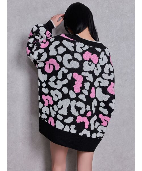 GYDA（ジェイダ）の「ラメGレオパードニットカーディガン（カーディガン/ボレロ・レディース・ベージュ/ブラック/グレー/オフホワイト・FREE）」の16枚目の写真