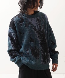 アブストラクト柄 シャギーニット / Abstract Pattern Shaggy Knit