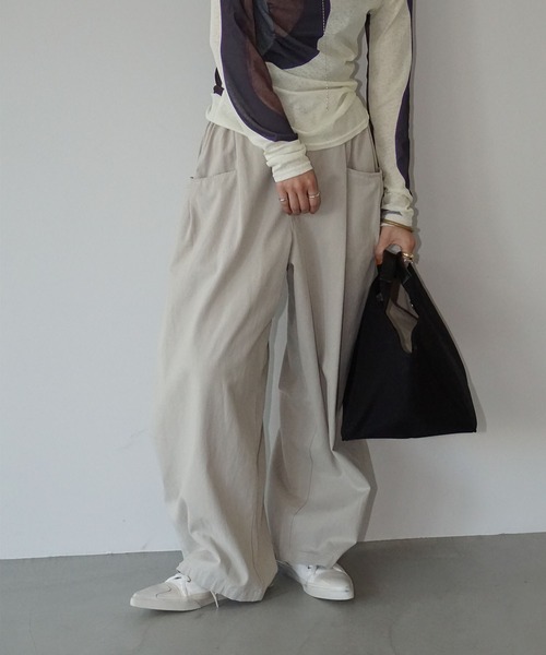 chuclla（チュクラ）の「ワイドシルエットキャンバストート cha26s004（トートバッグ・レディース・ブラック/オフホワイト・FREE）」の21枚目の写真