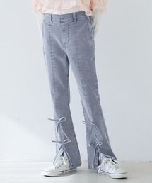 coca（coca） | キッズ　デニムリボンセミフレアパンツ(デニムパンツ)