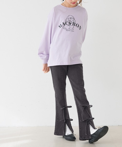 coca（coca）（コカ）の「キッズ　デニムリボンセミフレアパンツ（デニムパンツ・キッズ・ブルー/ブラック・150/140/130/120）」の14枚目の写真