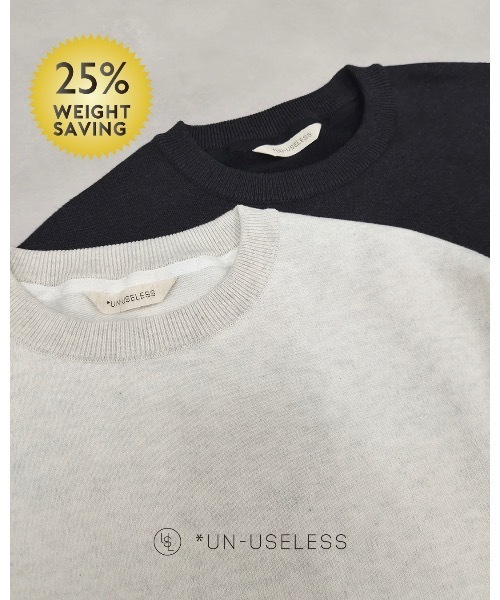 UN-USELESS】アンユースレス/ LIGHT WEIGHT CREW NECK SWKNIT 