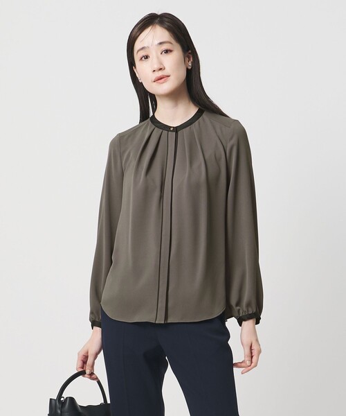 UNITED ARROWS　バイカラーパイピングブラウス バイカラー パイピング ブラウス ‐ウォッシャブル‐（シャツ/ブラウス