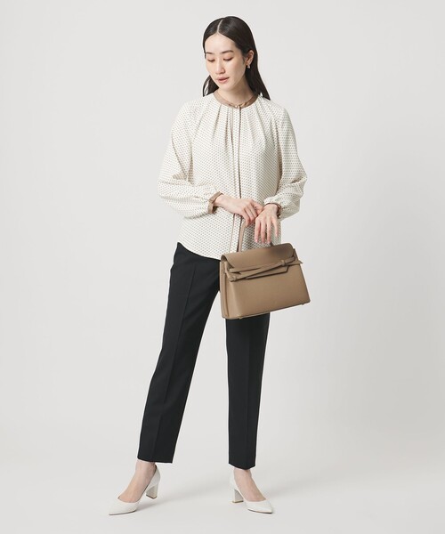 バイカラー パイピング ブラウス ‐ウォッシャブル‐（シャツ/ブラウス