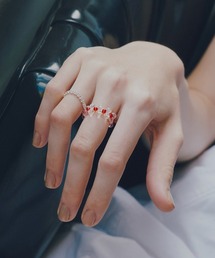 GOLDY（ゴールディ）の「【GOLDY】2個セット カラフルビーズ＆メタルリング 5260202（リング）」