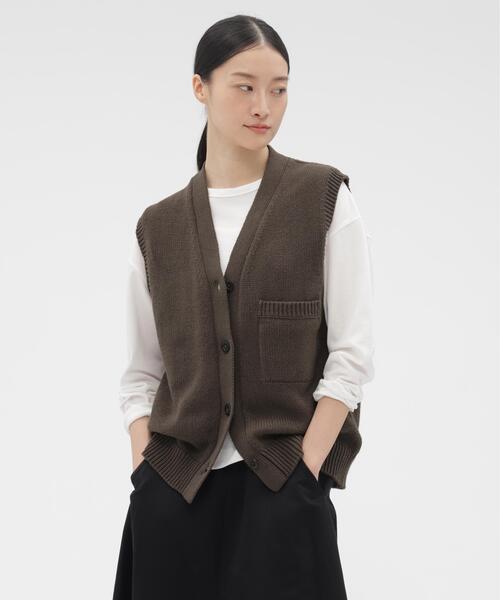 セール】RECYCLED COTTON KNITWEAR（カーディガン/ボレロ）｜MHL