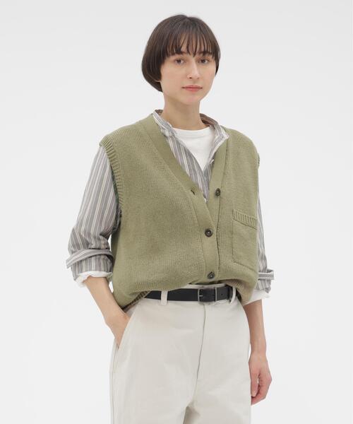 セール】RECYCLED COTTON KNITWEAR（カーディガン/ボレロ）｜MHL