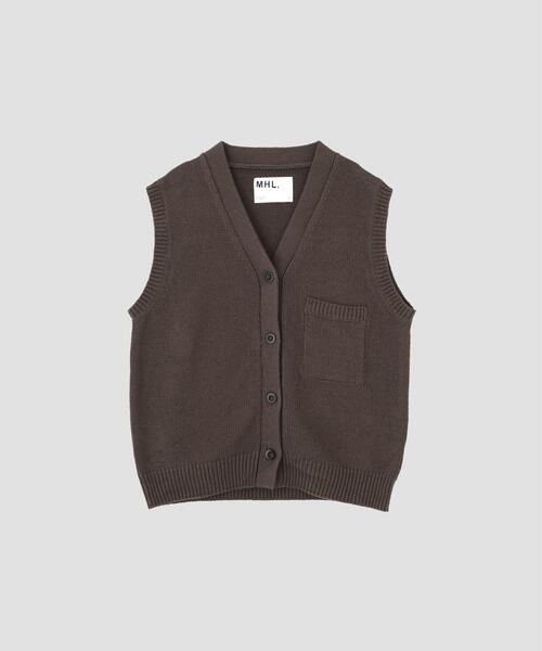 MHL.(エムエイチエル)の「RECYCLED COTTON KNITWEAR(カーディガン/ボレロ・レディース・グリーン系その他7/ブラウン系その他2・2)」の4枚目の写真