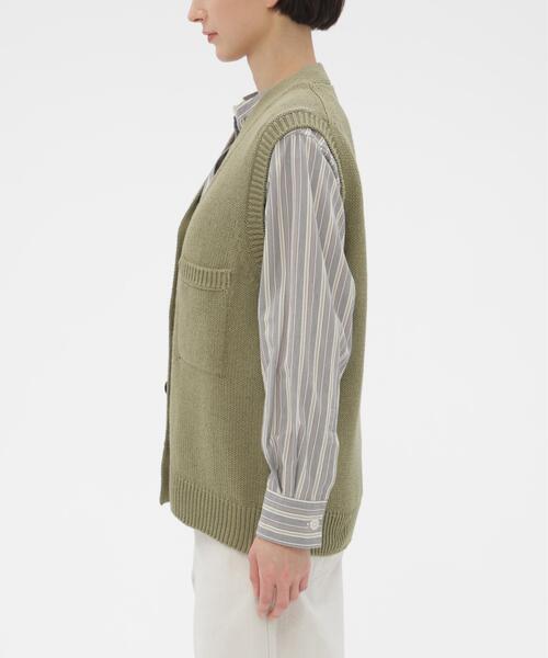 MHL.(エムエイチエル)の「RECYCLED COTTON KNITWEAR(カーディガン/ボレロ・レディース・グリーン系その他7/ブラウン系その他2・2)」の8枚目の写真
