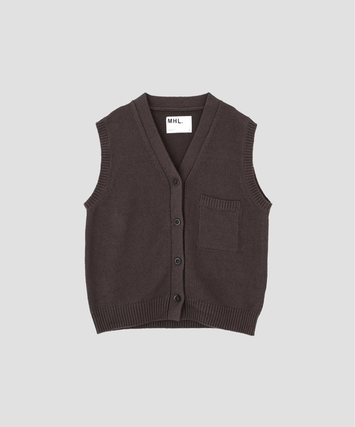 MHL.（エムエイチエル）の「RECYCLED COTTON KNITWEAR（カーディガン/ボレロ・レディース・グリーン系その他7/ブラウン系その他2・2）」の4枚目の写真