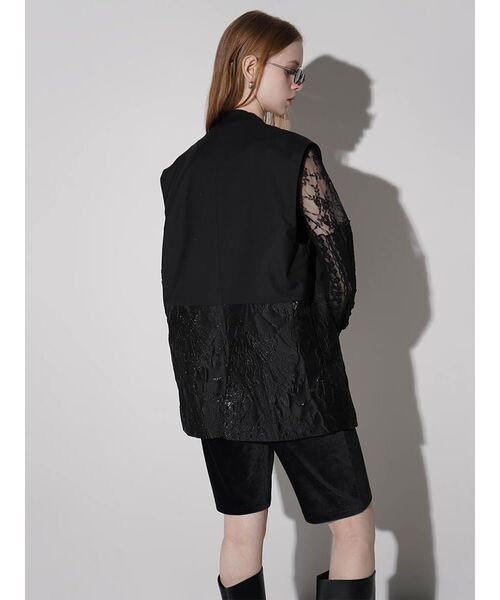 :ETHROF(イーサオブ)の「JACQUARD ASYMMETRY VEST(ベスト・レディース・ブラック・MEDIUM)」の17枚目の写真