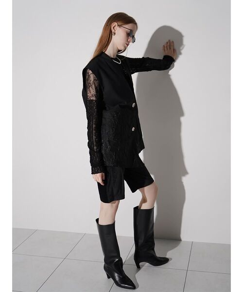 :ETHROF(イーサオブ)の「JACQUARD ASYMMETRY VEST(ベスト・レディース・ブラック・MEDIUM)」の18枚目の写真