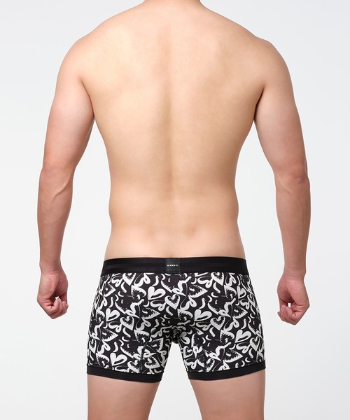 TOOT（トゥート）の「グラフィカルハート ミドルボクサー（ボクサーパンツ・メンズ・ブラック/スカイブルー/ホワイト・SMALL/MEDIUM/LARGE/X-LARGE）」の8枚目の写真