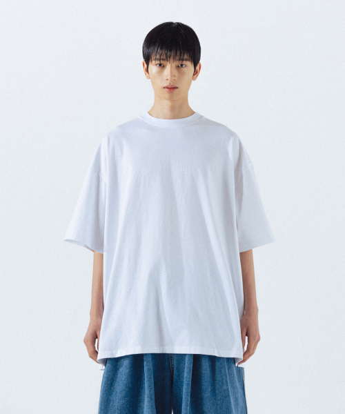 ANGLAN（アングラン）の「Layered Essential Label Half Tee - 2PACK（Tシャツ/カットソー・メンズ・その他・ONE SIZE）」の3枚目の写真