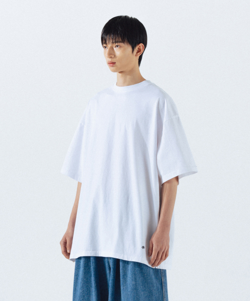 ANGLAN（アングラン）の「Layered Essential Label Half Tee - 2PACK（Tシャツ/カットソー・メンズ・その他・ONE SIZE）」の4枚目の写真