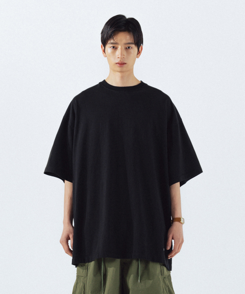 ANGLAN（アングラン）の「Layered Essential Label Half Tee - 2PACK（Tシャツ/カットソー・メンズ・その他・ONE SIZE）」の5枚目の写真