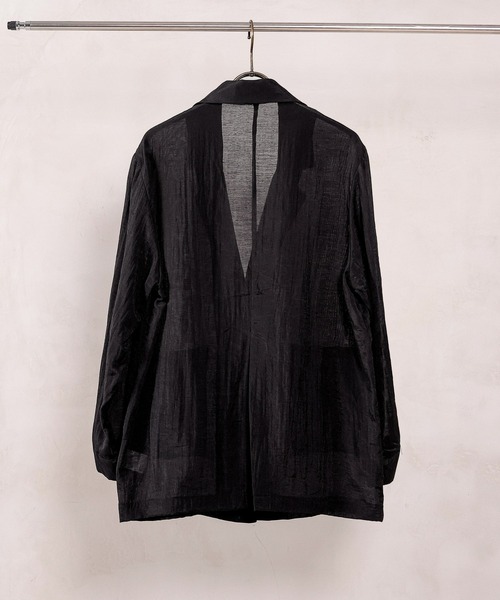 en CAnAF（エンカナフ）の「【羽織るだけで大人の抜け感】シアーテーラードジャケット（テーラードジャケット・レディース・ブラック/ベージュ/ブラウン・M）」の10枚目の写真