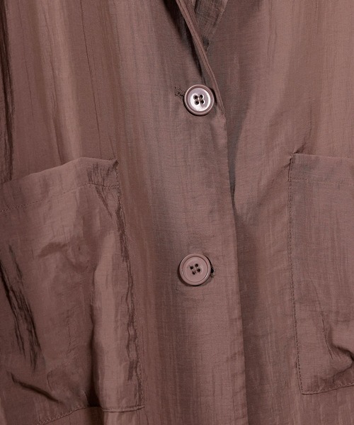 en CAnAF（エンカナフ）の「【羽織るだけで大人の抜け感】シアーテーラードジャケット（テーラードジャケット・レディース・ブラック/ベージュ/ブラウン・M）」の11枚目の写真