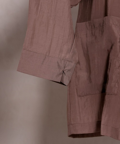 en CAnAF（エンカナフ）の「【羽織るだけで大人の抜け感】シアーテーラードジャケット（テーラードジャケット・レディース・ブラック/ベージュ/ブラウン・M）」の13枚目の写真