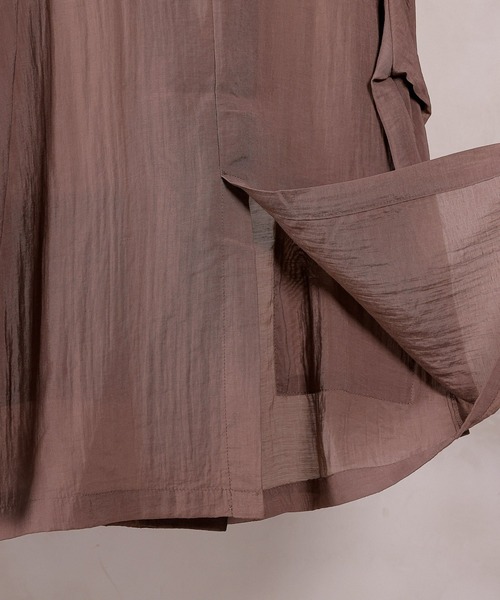 en CAnAF（エンカナフ）の「【羽織るだけで大人の抜け感】シアーテーラードジャケット（テーラードジャケット・レディース・ブラック/ベージュ/ブラウン・M）」の14枚目の写真