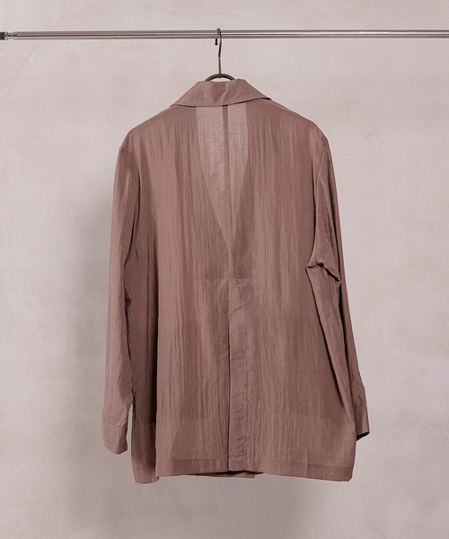 en CAnAF（エンカナフ）の「【羽織るだけで大人の抜け感】シアーテーラードジャケット（テーラードジャケット・レディース・ブラック/ベージュ/ブラウン・M）」の15枚目の写真