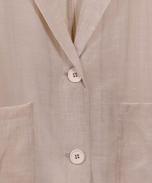 en CAnAF（エンカナフ）の「【羽織るだけで大人の抜け感】シアーテーラードジャケット（テーラードジャケット・レディース・ブラック/ベージュ/ブラウン・M）」の16枚目の写真