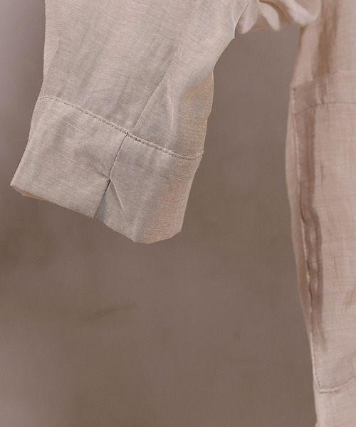 en CAnAF（エンカナフ）の「【羽織るだけで大人の抜け感】シアーテーラードジャケット（テーラードジャケット・レディース・ブラック/ベージュ/ブラウン・M）」の18枚目の写真