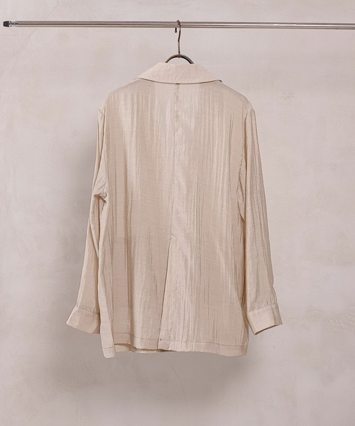 en CAnAF（エンカナフ）の「【羽織るだけで大人の抜け感】シアーテーラードジャケット（テーラードジャケット・レディース・ブラック/ベージュ/ブラウン・M）」の20枚目の写真