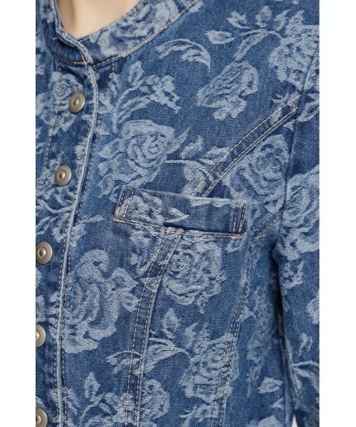 SLY（スライ）の「【2026SS新作】NAPOLEON ROSE DENIM JK ナポレオンローズデニムジャケット 冬服 春服（デニムジャケット・レディース・ブルー系その他・FREE）」の8枚目の写真
