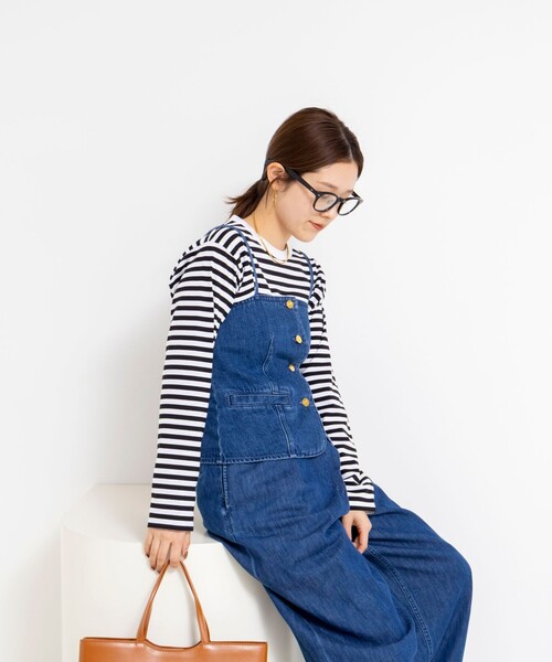 Rie Miller(リエミラー)の「ウォッシャブルロングスリーブTシャツGIZA COTTON(Tシャツ/カットソー・レディース・グレー系その他/ホワイト系その他4/ブラック系その他3・38)」の13枚目の写真