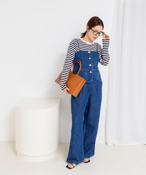 Rie Miller(リエミラー)の「ウォッシャブルロングスリーブTシャツGIZA COTTON(Tシャツ/カットソー・レディース・グレー系その他/ホワイト系その他4/ブラック系その他3・38)」の16枚目の写真