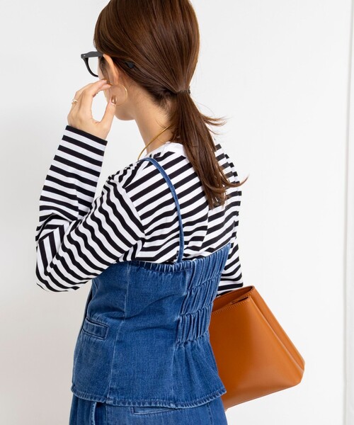 Rie Miller(リエミラー)の「ウォッシャブルロングスリーブTシャツGIZA COTTON(Tシャツ/カットソー・レディース・グレー系その他/ホワイト系その他4/ブラック系その他3・38)」の17枚目の写真