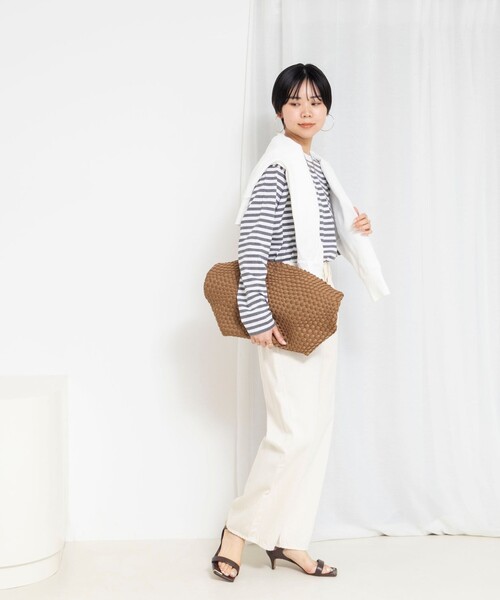 Rie Miller(リエミラー)の「ウォッシャブルロングスリーブTシャツGIZA COTTON(Tシャツ/カットソー・レディース・グレー系その他/ホワイト系その他4/ブラック系その他3・38)」の18枚目の写真